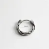 Hoop Earrings Twist Braid Ear Buckle Silver Color Titanium Steel Retro Personality Men's Motorcycle Party Jewelry Gifts