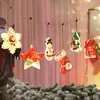 Cordes arbre de noël Santa bonhomme de neige chaussette LED fée lumières décorations pour la maison chambre extérieure Navidad décor année cadeaux Noel