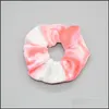 Elastici per capelli Fascia elastica Scrunchie stampata per ragazza Fasce per capelli Porta coda di cavallo Fascia per capelli Copricapo Accessori per capelli 11 colori Dro Dh02G