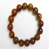 Strand 13mm Natural Warring States Red Stone Crystal Round Bead Stretch Armband Drop Trendy Women Armband Fashion