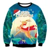 Su￩teres masculinos ￩ o seu anivers￡rio Jesus Men Mulheres Mulheres Feia Camisel de Natal 3D Funny Impresso Crew Crew Neck Sorto de Natal Tops de Jumper 221025