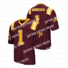 Jersey de fútbol de Golden Gophers personalizado #2 Tanner Morgan #6 Tyler