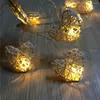 Cordes 10/20/40LEDS coeur chaîne lumières Vintage 3D rotin en forme de lumière de vacances pour la décoration de fête de mariage de la Saint-Valentin