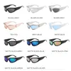 Sunglasses Punk Sports Y2k Women Brand Designer Fashion Mirror Sun Glasses Men UV400 Goggles Shades Unique Silver