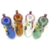 New design Smoking Accessories Pyrex Glass Pipe 3D hand pipes 4.9 Inch oil burner handmade with Dry Herb for water pipe