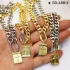 Choker 6 Strang Punk Big Chunky Halskette Kreuz Charms Dicke Twisted Wide Neckalce Geschenk Schmuck Hip Chocker9686