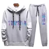 Fashion Tracksuit Men Women Long Sleeve Hoodie Sports Pants Set Pullover Hooded Sweatshirt Tops and Jogging Pants Casual Outfit