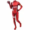 Costume de thème anime chérie dans le Franxx 02 zéro deux cosplay pour les femmes Halloween Wig 3D BodySuit Zentai Suit 221026