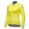 Vestes de course chemise de cyclisme à manches longues féminines Lady Lightweight Sports Riding Clothing Mountain Mtb Bicycle Jerey Pro Team Top