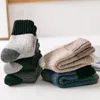 Socks Men's winter plush thickened vintage warm terry middle tube simple