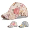 Caps de bola moda moda estampa floral boné de beisebol feminino Summer Summer Autumn Outdoor Sun Visor Hat feminino menina ajustável Hip Hop