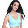 Yoga Outfit Vest Type Gathering Sports Bra With Removable Chest Pad Gym Workout Plus Size Running