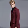 Manteau en laine Trench-Coat de longueur moyenne Europe automne tendance vêtements en laine décontracté britannique mince simple boutonnage jeune homme costume col