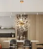 Lampade a sospensione Simig Lighting Modern Luxury Crystal Flower Firefly Light Romantic Accogliente lampadario da sposa con dente di leone