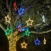 Strings Christmas Lights Star Led Garland Fairy String Outdoor Hanging voor thuis slaapkamer tuinfeest bruiloft decoratie