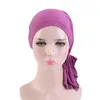 Vêtements ethniques Musulman Élastique Hijab Cap Femmes Modal Coton Cancer Chimio Caps Tête Turban Écharpe Chapeaux Strech Soie Bandanas Longue Queue Cheveux