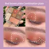 Sombra dos olhos 7 Cores transparente Paleta de sombra Toom Terra Shimmer Maquiagem de cor fosca