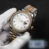 Automatische mechanische herenhorloges 41 mm bezel roestvrij staal vrouwen diamanten horloge dame horloge waterdichte lichtgevende polshorloges geschenken c10
