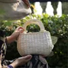 Evening Bags Women Woven Beach Straw Totes Fashion Summer Floral Retro Handbag Flower Rattan Handmade For Holiday Ladies