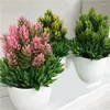 Decorative Flowers Bonsai Artificial Plant Desktop Fake Plastic Vase Pots For Decor Wedding Christmas Gift Room Decoration Accessories