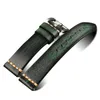 Bracelets de montre Bracelet de montre en cuir peint à la main 18 19 20 21 22 23 24MM Bracelet de première couche de style rétro adapté aux hommes