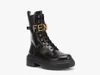 حذاء جديد من Graphy Martin باللون الأسود ذو الحواف المفتوحة من النسيج الجلدي المطرز بالخرز مع إكسسوارات معدنية ذهبية ثقوب وسحاب عصري صندوق حزام مقاس 35-42