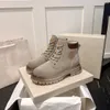 Designer st￶vlar vinter casual skor plattform ankel boot kvinnor cowboy booties gr￥ khaki svart arbete vandring tr￤nare vattent￤ta st￶vlar motorcykel sneakers