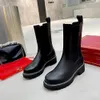 Designer Half Boots Leather Shoes Martin Short Boot Motorcycle boots Black rhinestone Wraparound fashion Rubber Chunky Low Heel Luxury Brands For Women shoe