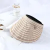 Wide Brim Hats Summer For Women Folding Empty Top Sunscreen Shading Sun Hat Female UV Protection Beach Visor Chapeau Femme