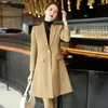 Women's Suits Women Business Autumn Winter With Long Windbreaker Coat Blazers Professional High Quality Fabric Female Tops Outwear