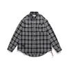 Men's Casual Shirts High Quality Men F/W Thick Pockets Plaid Tartan Flannel Shirt Oversize Fit