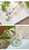 Chains S925 Sterling Silver Color Gold Plated Jade Buckle Bird Pendant Temperament Lady Clavicle Chain Set