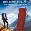 屋外ガジェット20m 9ストランドコアサバイバルキャンプ用のパラシュートコードストラップロッククライミング登山ロープ装備