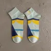 Men's Socks 5 Pairs Of Batch Men's Spring Summer Style Japanese Embroidered Bamboo Fiber Low Tube