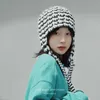 Beanie/Kafatası Kapakları Japon Niş Beanie Hat Serin Kişilik Uzun Kayış Örme Kapak Sonbahar ve Kış Sokak Hip-Hop All-Match Ear Koruma Şapkaları T221020