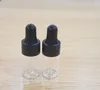 Leere Klarglas-Tropfflasche, Mini-Flaschen für ätherische Öle mit Schlauch, Glasfläschchen 1 ml, 2 ml, 3 ml, 5 ml