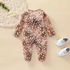 Rompers nyfödda baby romper flickor pojkar söta djur tryckta kläder för barn långärmad höst jumpsuit outfits kostymer j220922