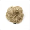 Bandes De Caoutchouc De Cheveux Extensions De Chignon Synthétique Bouclés Chouchous De Cheveux Élastiques En Désordre Chignons Élégants Pièce Pour Femmes Et Enfants Drop De Dh5Sn