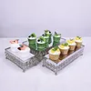 Outils de mise en couverture 1pcs / lot Gold Silver Crystal plateau plateau de plateau de vacances de décoration de vacances Table de table