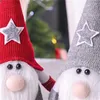Вечеринка благосклонна гнома Санта -плюшевые украшения игрушечные эльф с Рождеством Высокая шляпа для бороды кукла rrra232