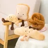 Soft Cartoon Figure Pretzel Crossant Toast Bread Doll Plush Food Toy Stuffed Baguette Poach Egg Decor Doll For Girl Kid Birthday D40