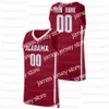 Maillots de basket-ball cousus Maillots de basket-ball personnalisés Alabama Crimson Tide Jahvon Quinerly John Petty Jr Joshua Primo Alex Tchikou Reese