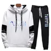 Fashion Tracksuit Men Women Long Sleeve Hoodie Sports Pants Set Pullover Hooded Sweatshirt Tops and Jogging Pants Casual Outfit