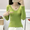 Women's Sweaters JMprs New Arrival Women Knitted Sweater Autumn Winter Sexy Vhals Korean Sweater Ladies Basic Top Fashion Casual Jumper Sweater J220915