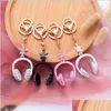 Keychains Lanyards Fashion Men High Quality Car Keychain Diy Alloy Holder Chain Mti-Color Earphone Headphones Headset Bag Pendant Dhfqc