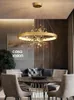 Ljuskronor konstdekor vardagsrum ljuskrona belysning modern lampa f￶r sovrum/dinning cirkel upph￤ngning med rostfritt st￥l