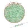 Cuentas de vidrio de 8 mm de forma redonda de cuentas de espaciadores sueltos para joyas que hacen accesorios de collar de pulsera de diatismo 50 piezas/set