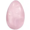 Smyckespåsar 2st Egg Form Natural Amethyst Rose Quartz Palm Stone Crystal Worry Healing Minerals Prov Meditation Balancing