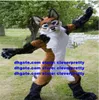 Langes Fell Pelziger Brauner Fuchs Maskottchen Kostüm Wolf Husky Hund Fursuit Erwachsene Cartoon Charakter Outfit Anzug Fahrzeugfrei Promenade Real Play zz7589