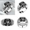 925 Silver Vintage Style Embossed Men's Ring Scorpion Memorial Day Rings Punk Ring Jewelry